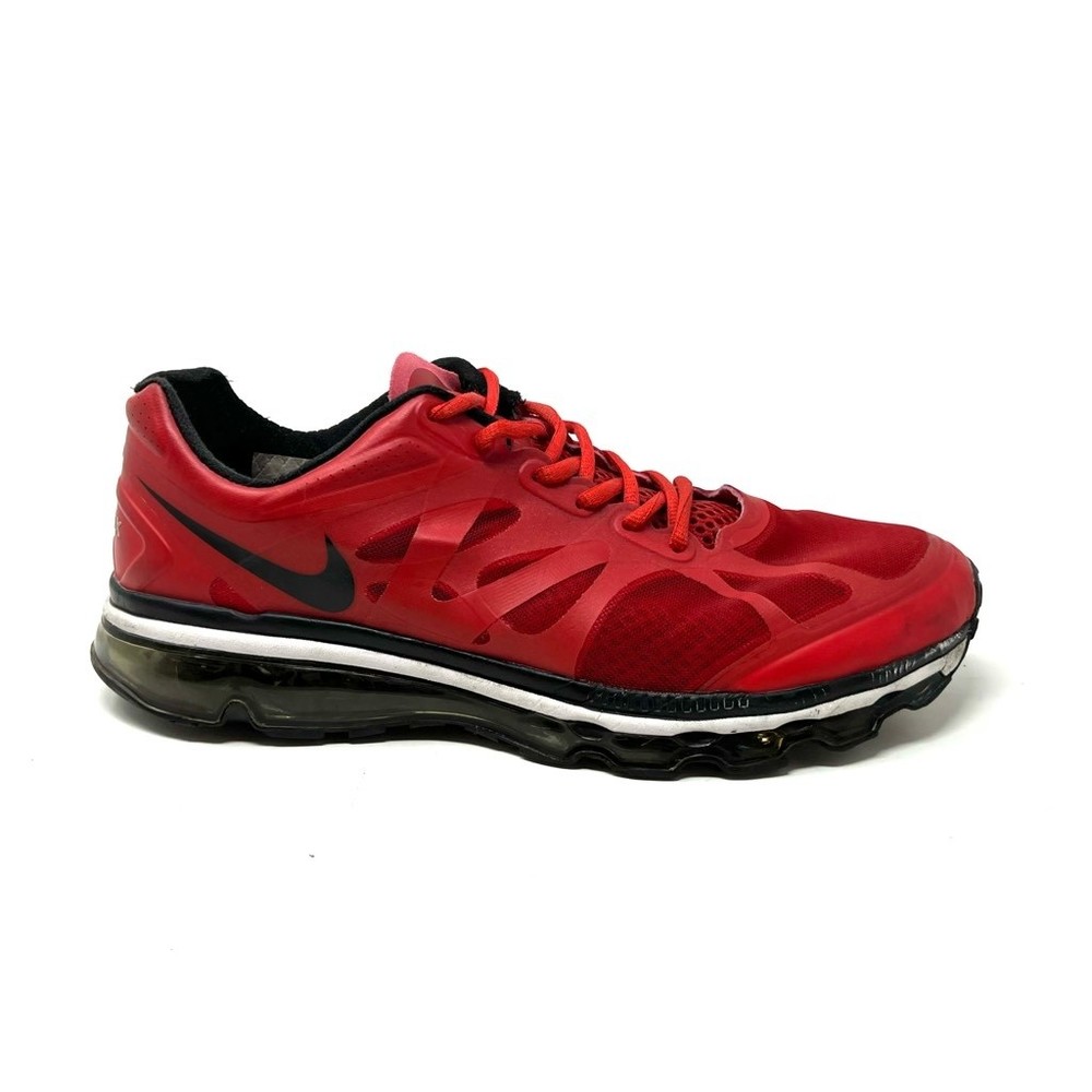 Nike Men 12 Air Max + 2012 Mid Top Lace Up Running Training Shoes Red 487679-610